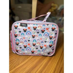 Disney SLM Minnie Mouse Rainbow Hearts‎ Kids Insulated Lunch Box Bag